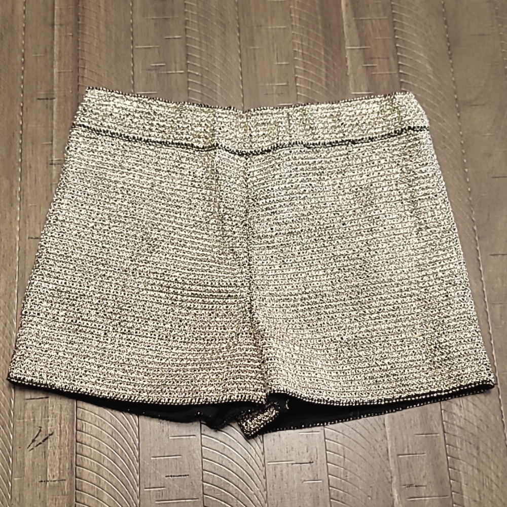 Ark & Co gold metallic short shorts